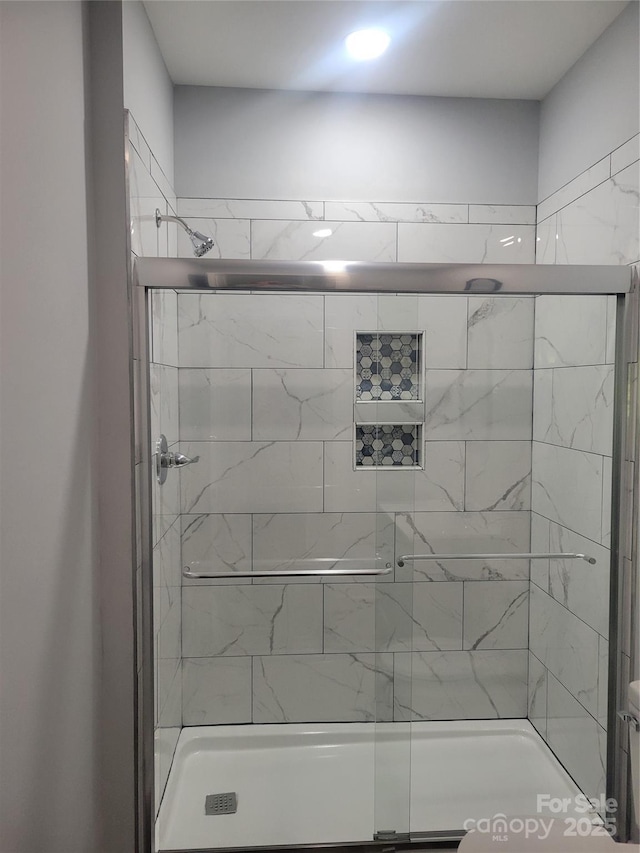94 James St SW, Concord, NC 28025 - full bathroom featuring a stall shower