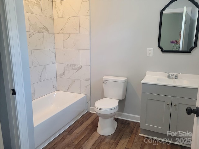 94 James St SW, Concord, NC 28025 - full bath with vanity, wood finished floors, and  shower combination