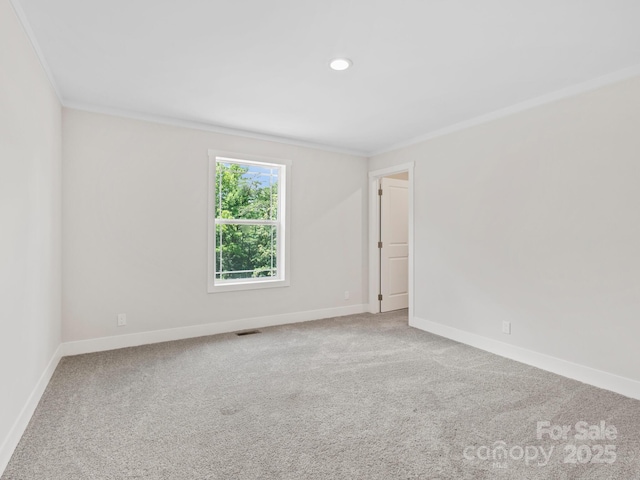 206 Walnut Branch Rd, Weaverville, NC 28787 - carpeted spare room featuring crown molding and recessed lighting