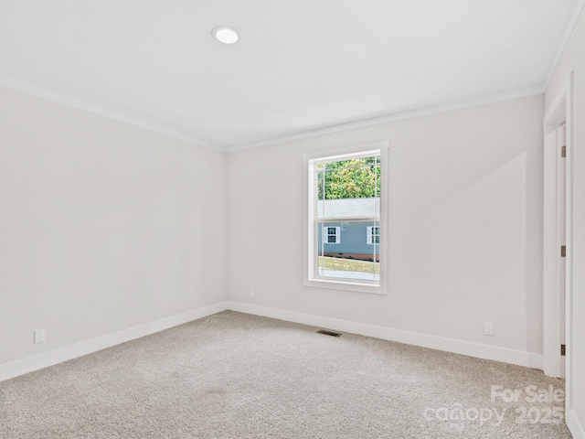 206 Walnut Branch Rd, Weaverville, NC 28787 - carpeted spare room featuring baseboards and crown molding