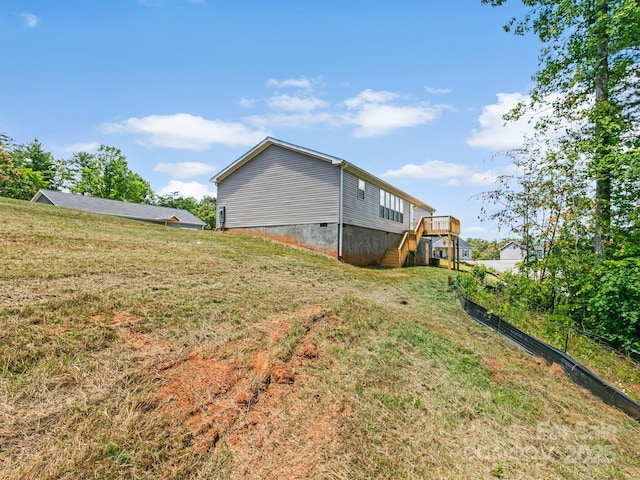 206 Walnut Branch Rd, Weaverville, NC 28787 - rear view of property with crawl space and stairway