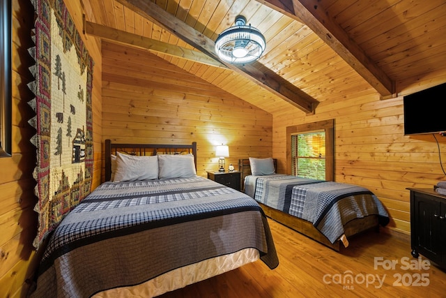 83 Log Cabin Dr, Maggie Valley, NC 28751 - bedroom featuring wood walls, wood finished floors, and wood ceiling