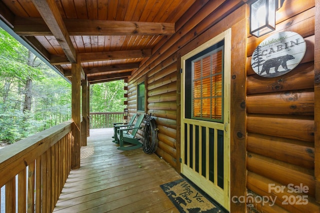 83 Log Cabin Dr, Maggie Valley, NC 28751 - view of deck