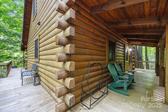 83 Log Cabin Dr, Maggie Valley, NC 28751 - view of deck