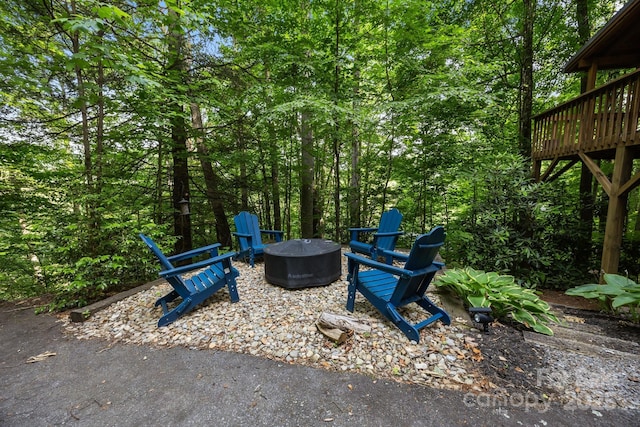 83 Log Cabin Dr, Maggie Valley, NC 28751 - view of yard with a fire pit