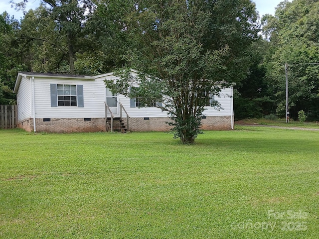 111 Crystal Creek Dr, China Grove, NC 28023 - view of front of house with crawl space and entry steps