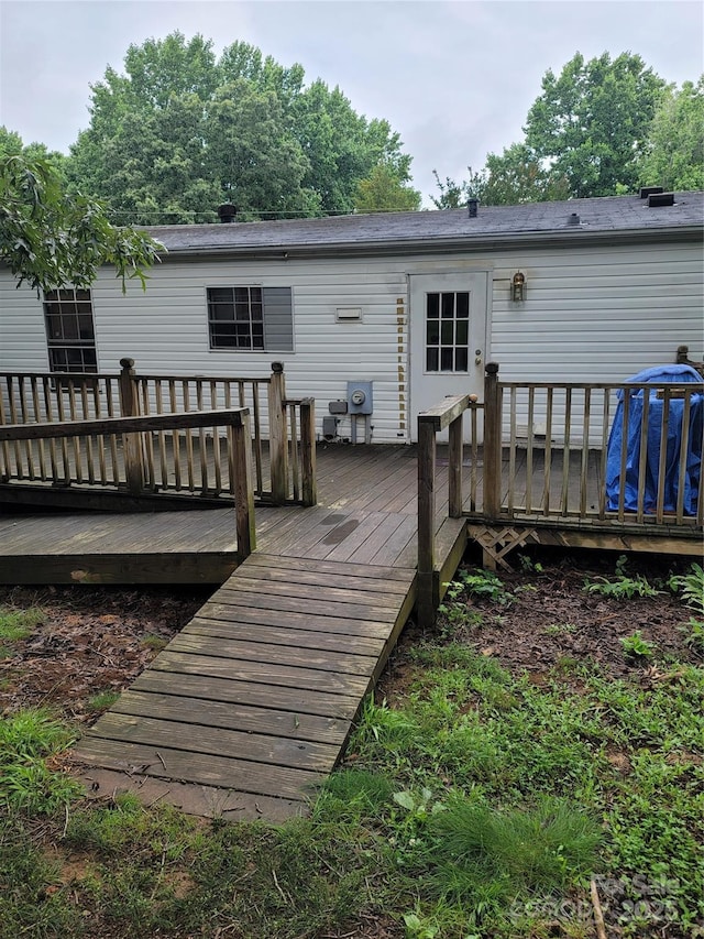 111 Crystal Creek Dr, China Grove, NC 28023 - rear view of property featuring a deck