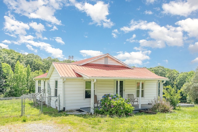 439 Neisler Rd, Concord, NC 28025 - view of front of property featuring a gate, covered porch, and a metal roof