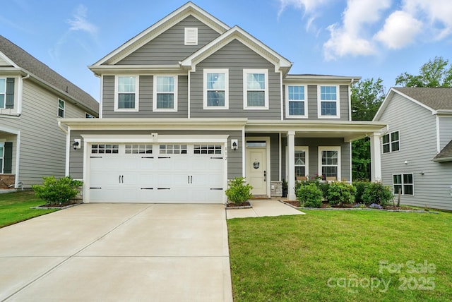 812 Dogwood Creek Ln, Indian Trail, NC 28079 - traditional-style house featuring concrete driveway, a front lawn, and a garage
