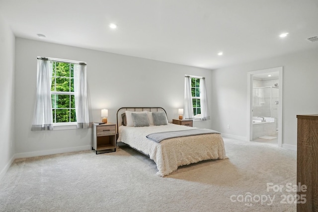 812 Dogwood Creek Ln, Indian Trail, NC 28079 - bedroom with carpet floors, recessed lighting, and connected bathroom