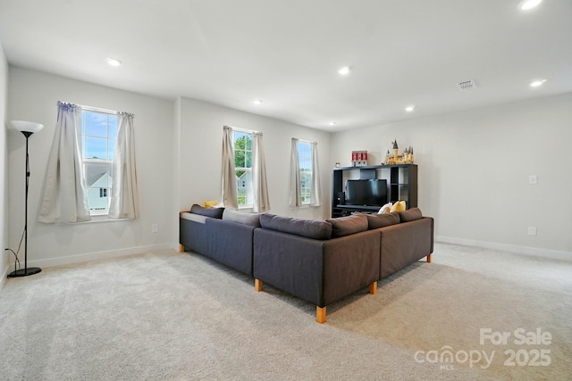812 Dogwood Creek Ln, Indian Trail, NC 28079 - living area featuring recessed lighting and light colored carpet