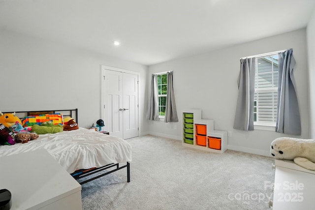 812 Dogwood Creek Ln, Indian Trail, NC 28079 - carpeted bedroom with a closet and recessed lighting