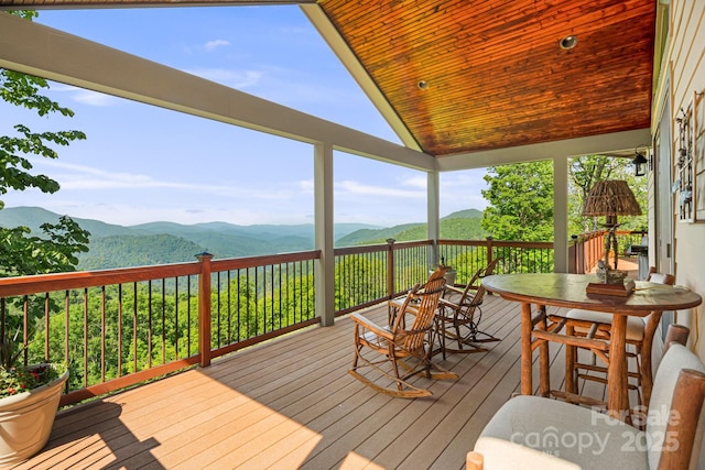 197 Cherry Knob Dr Unit 23, Mars Hill, NC 28754 - wooden terrace with a mountain view