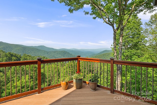 197 Cherry Knob Dr Unit 23, Mars Hill, NC 28754 - deck with a mountain view