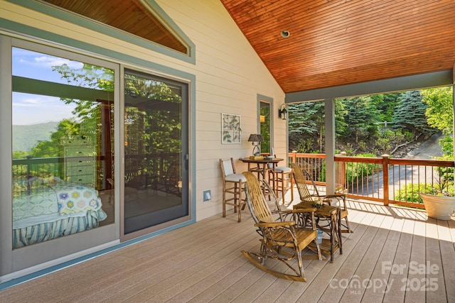 197 Cherry Knob Dr Unit 23, Mars Hill, NC 28754 - wooden deck featuring a mountain view