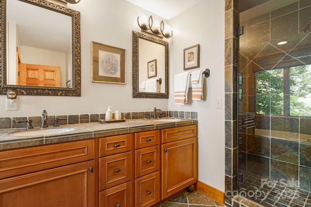 197 Cherry Knob Dr Unit 23, Mars Hill, NC 28754 - full bath with double vanity and a shower stall