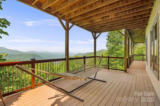 197 Cherry Knob Dr Unit 23, Mars Hill, NC 28754 - wooden terrace featuring a mountain view