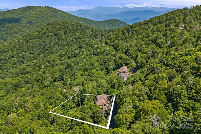 197 Cherry Knob Dr Unit 23, Mars Hill, NC 28754 - aerial overview of property's location featuring property parcel outlined and mountains