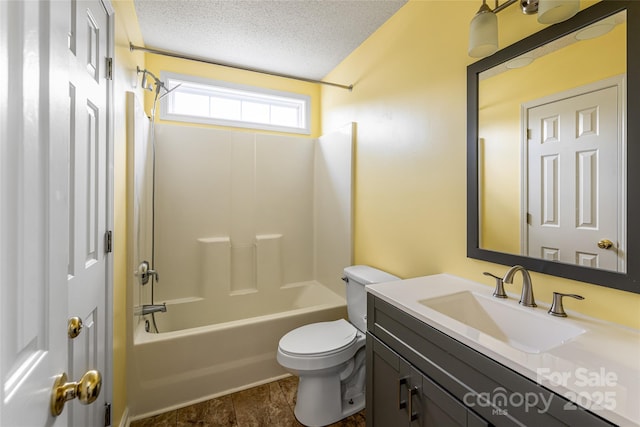 89 Woodfern Rd, Fletcher, NC 28732 - bathroom featuring shower / bathtub combination, vanity, and a textured ceiling