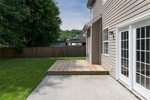 89 Woodfern Rd, Fletcher, NC 28732 - deck featuring a fenced backyard and a patio