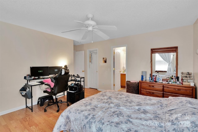 15248 Pangborn Pl, Charlotte, NC 28278 - bedroom featuring light wood-style flooring, an office area, and ceiling fan