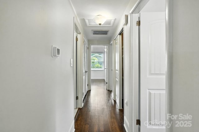 5229 Milford Rd, Charlotte, NC 28210 - hallway featuring dark wood-style flooring and baseboards