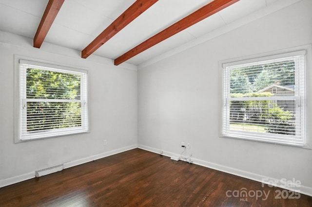 5229 Milford Rd, Charlotte, NC 28210 - empty room with plenty of natural light and dark wood finished floors