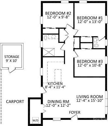 5229 Milford Rd, Charlotte, NC 28210 - view of room layout