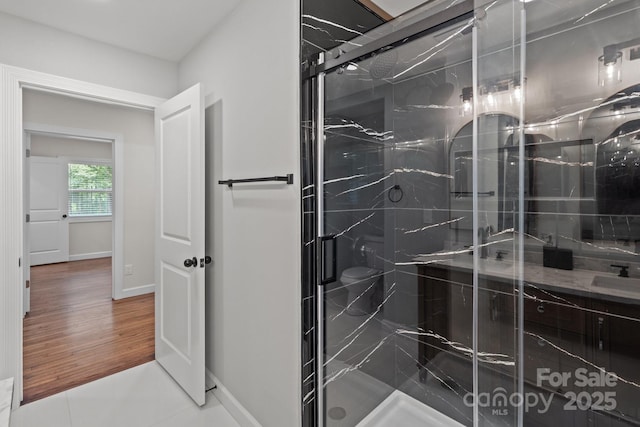 1115 Sides Rd, Salisbury, NC 28146 - full bathroom with a shower stall and baseboards