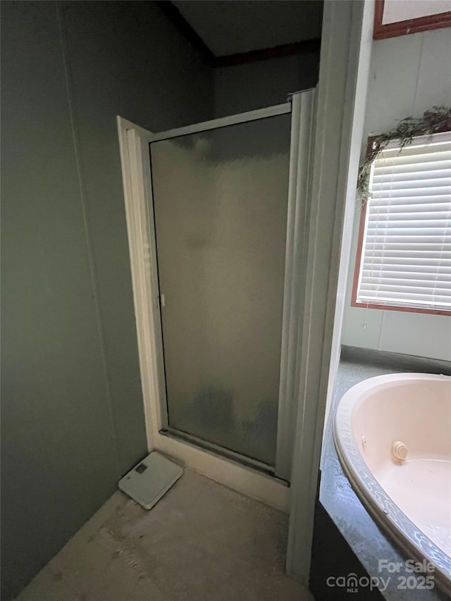 184 Winding Arbor Cir, Cleveland, NC 27013 - full bath featuring a stall shower and a jetted tub