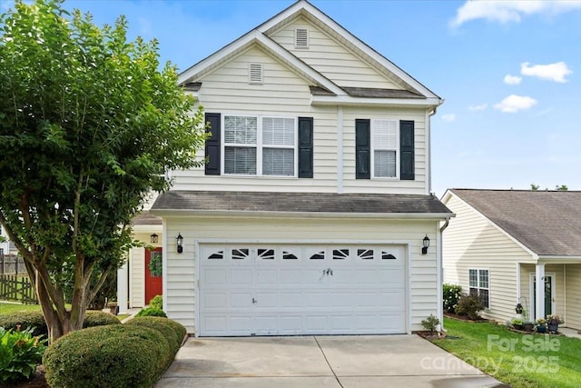 2527 Fossil Stone Ln, Fort Mill, SC 29708 - traditional home featuring concrete driveway, an attached garage, and a shingled roof