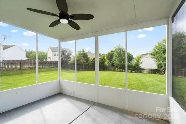 2527 Fossil Stone Ln, Fort Mill, SC 29708 - unfurnished sunroom featuring ceiling fan and healthy amount of natural light
