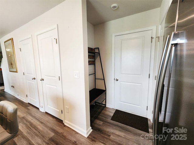 1047 Campbell Chase Ln SW, Concord, NC 28025 - corridor featuring dark wood-type flooring and baseboards