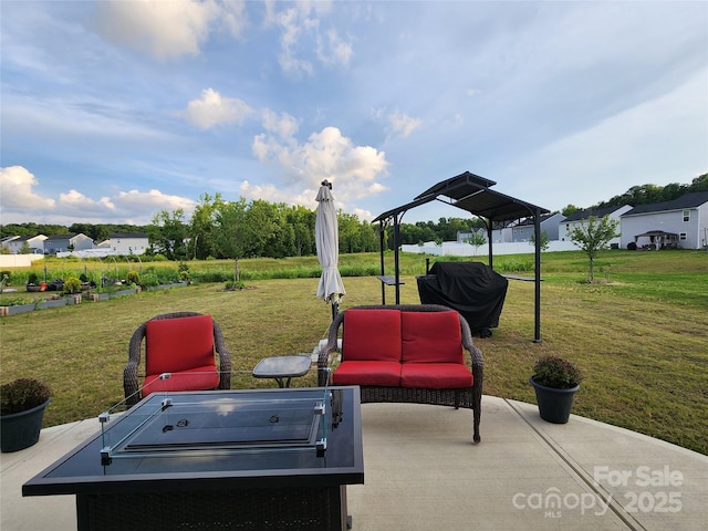 1047 Campbell Chase Ln SW, Concord, NC 28025 - view of patio / terrace featuring a grill and a gazebo