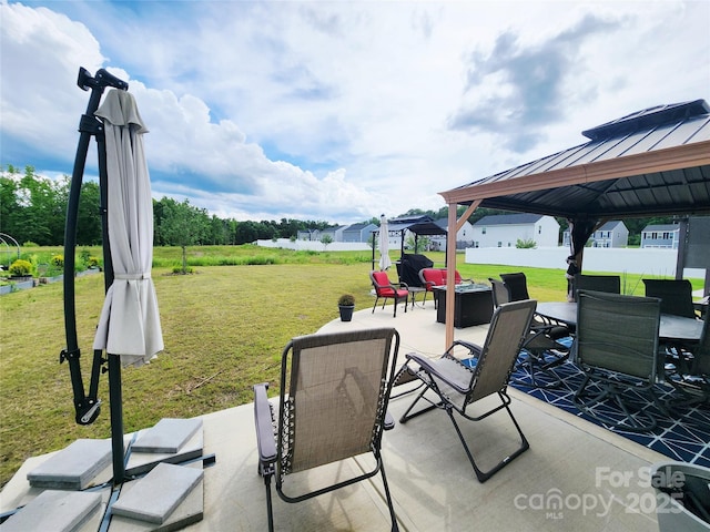 1047 Campbell Chase Ln SW, Concord, NC 28025 - view of patio with a gazebo and outdoor dining area