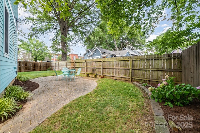 501 Mercury St, Charlotte, NC 28205 - fenced backyard featuring a patio area