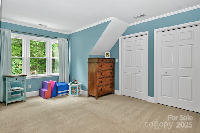8300 Quarters Ln, Mint Hill, NC 28227 - rec room with carpet floors and crown molding