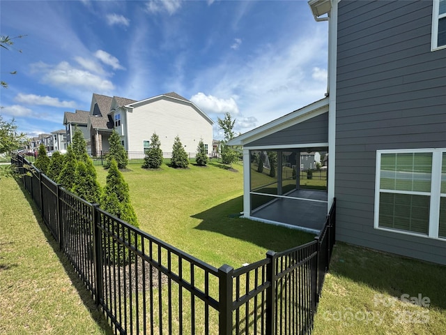 8420 Golden Stone Ln Unit 138, Fort Mill, SC 29707 - fenced backyard with a sunroom and a residential view