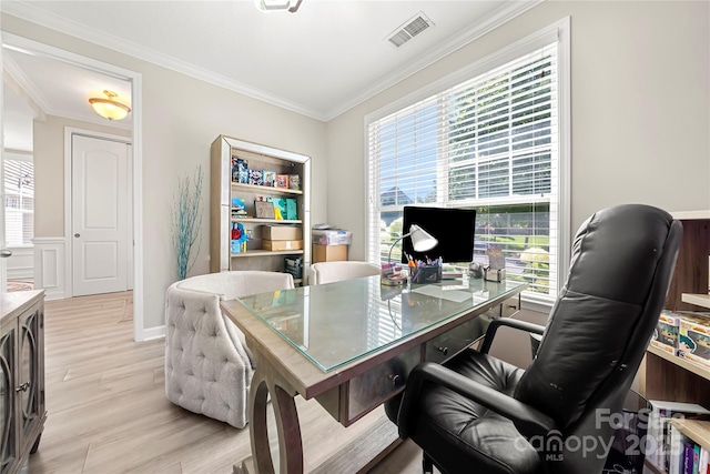 1152 Mckee Farm Ln, Belmont, NC 28012 - office space with light wood-style floors and crown molding