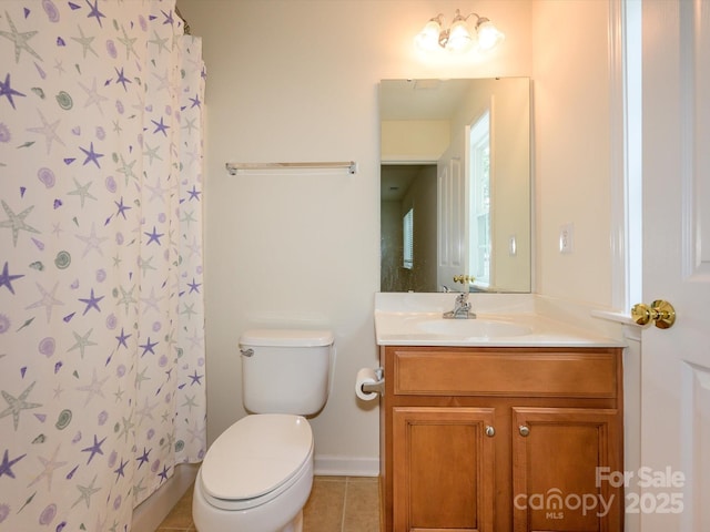 9212 John Hawks Rd, Cornelius, NC 28031 - bathroom with vanity, tile patterned flooring, and a shower with curtain