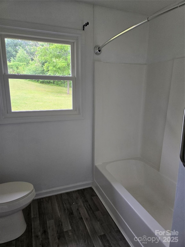 125 Heritage View Rd, Hickory, NC 28601 - bathroom featuring bathing tub / shower combination and wood finished floors