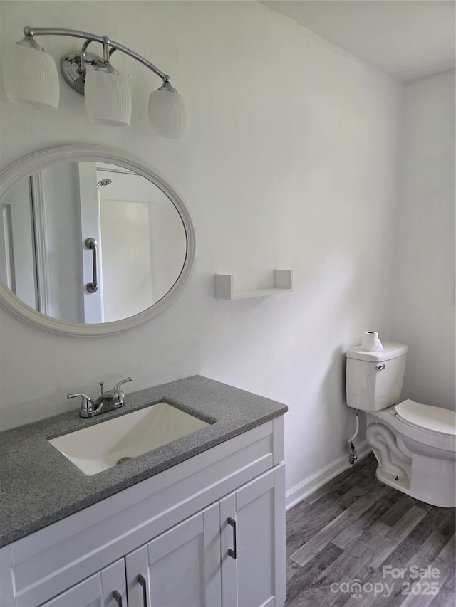 125 Heritage View Rd, Hickory, NC 28601 - bathroom with vanity and wood finished floors