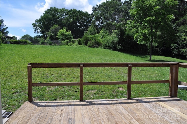 125 Heritage View Rd, Hickory, NC 28601 - wooden deck featuring a lawn