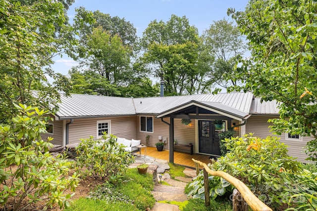90 Reed Rd, Asheville, NC 28805 - back of house with a metal roof and a deck