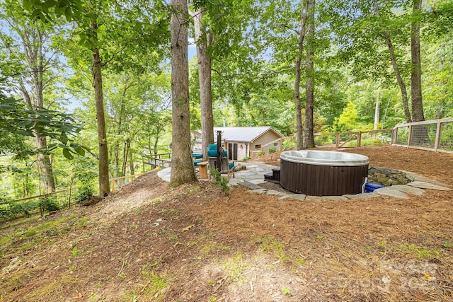 90 Reed Rd, Asheville, NC 28805 - view of yard featuring a hot tub