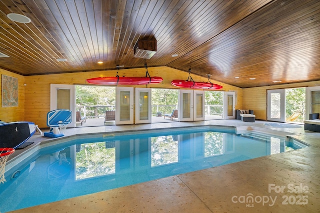 13934 Kings Carriage Ln, Charlotte, NC 28278 - indoor pool with french doors