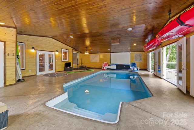 13934 Kings Carriage Ln, Charlotte, NC 28278 - indoor pool with french doors