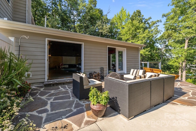 13934 Kings Carriage Ln, Charlotte, NC 28278 - view of patio / terrace featuring an outdoor living space