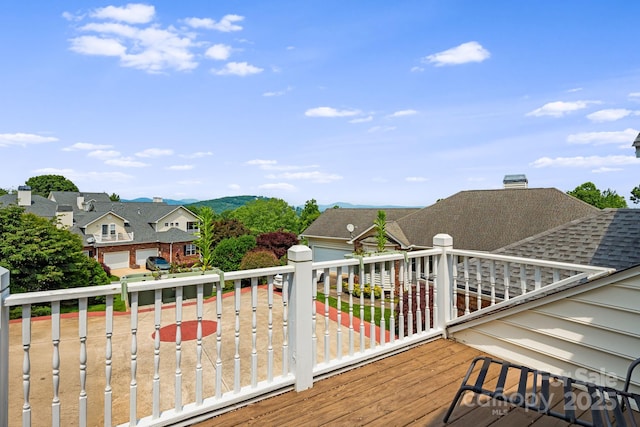 609 Carriage Commons Dr, Hendersonville, NC 28791 - wooden terrace featuring a residential view