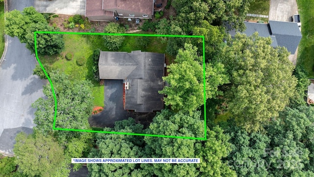 1748 4th Street Ct NE, Hickory, NC 28601 - aerial view of property's location with property parcel outlined